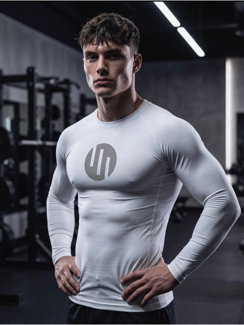 NEW Supersuits Viltrumite Long Sleeve Compression Shirt in White & Gray M